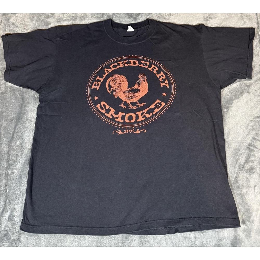 Blackberry Smoke Shirt Mens XL Black Rooster Logo Graphic Band Anvil Tee 90s